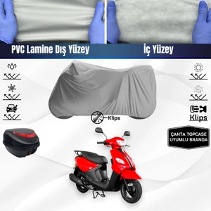 Ultra Shop Volta Apec 49.4 Motosiklet Brandası Çanta Topcase Uyumlu Motor Brandası
