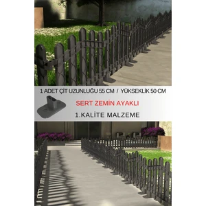 Dekoratif Plastik Alan Oluşturma ve Bahçe Çiti 1 ADET ÇİT (Y: 50 CM / G: 55 CM) SERT ZEMİN AYAKLI