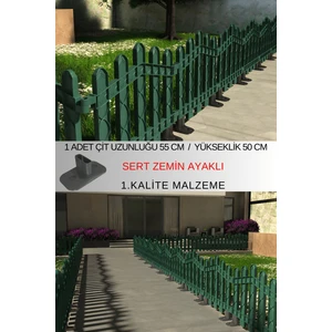Dekoratif Plastik Alan Oluşturma ve Bahçe Çiti 1 ADET ÇİT (Y: 50 CM / G: 55 CM) SERT ZEMİN AYAKLI