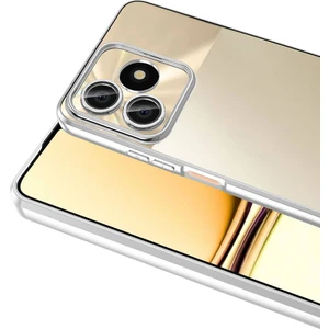 Realme C53 4g Uyumlu Kılıf Şeffaf Logo Gösteren Parlak Renkli Kenarlı Kapak