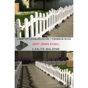 Dekoratif Plastik Alan Oluşturma ve Bahçe Çiti 1 ADET ÇİT (Y: 50 CM / G: 55 CM) SERT ZEMİN AYAKLI