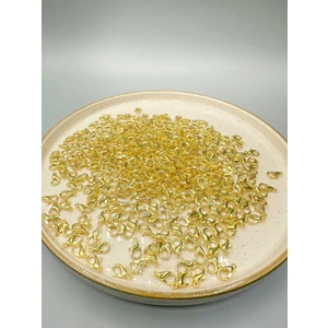 Egem Aksesuar 50 Adet Sarı Renk Metal 502 Papağan Kilit-Kapama (12X6MM)