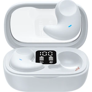 SM01 Tws Dijital Ekran Bluetooth Kulaklık Mini Uyku Kulakiçi Kablosuz Müzik Kulaklığı - Beyaz (Yurt Dışından)