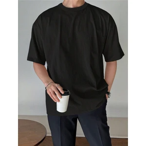 Cool Tarz Erkek Bisiklet Yaka %100 Pamuk T-Shirt