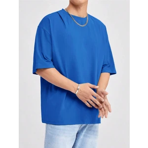 Tarz Cool Erkek Bisiklet Yaka %100 Pamuk T-Shirt