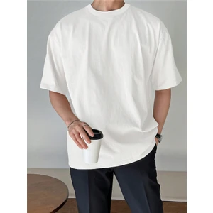 Tarz Cool Erkek Bisiklet Yaka %100 Pamuk T-Shirt