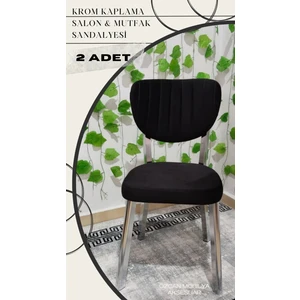 Özcan Mobilya Aksesuar 2 Adet Krom Metal Ayak Elma Mutfak Salon Sandalyesi Kafe Restoran Sandalyesi Metal Demonte Sandalye
