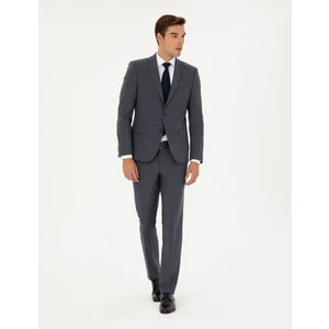 Pierre Cardin Erkek Koyu Mavi Slim Fit Yünlü Takım Elbise 50297483-VR032