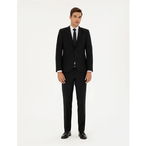 Pierre Cardin Erkek Siyah Slim Fit Yünlü Takım Elbise 50297483-VR046