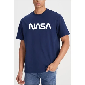 Nasa Baskılı Siyah Tshirt