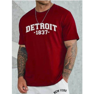 Unisex Detroit Baskılı T-Shirt