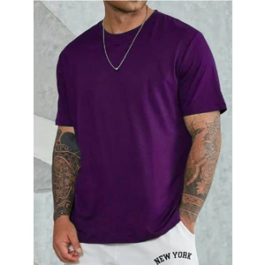 Unisex Pamuklu Bisiklet Yaka T-Shirt