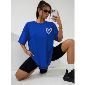 Mini Kalp Baskılı Unisex T-Shirt