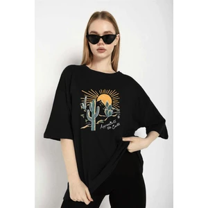 Çöl Tema Baskı Unisex T-Shirt