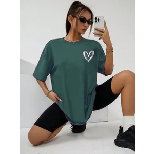 Mini Kalp Baskılı  Tshirt