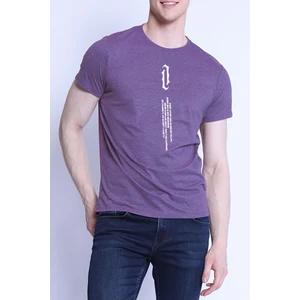 Dikey Baskılı Erkek T-Shirt