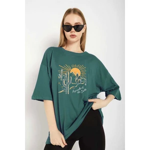 Çöl Tema Baskı Unisex T-Shirt