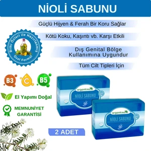 Doğal Nioli Sabunu 140 gr x 2 Adet Tüm Cilt Tipleri Için Kötü Koku Karşıtı Nioli Yağı Sabunu