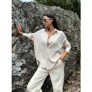 Esta Oversize Gömlek Bej