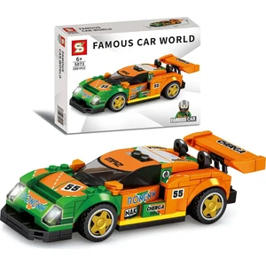 Sembo Block Famous Cars Yarış Arabaları Yapı Blokları LEGO ile Uyumlu Turuncu