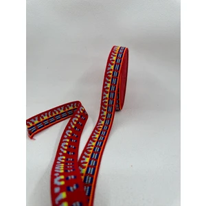 Paşateks Since 1995 2 cm Kilim Desenli Lastik-5 Metre-Kırmızı