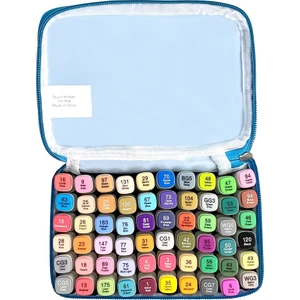 Touch Marker 60'lı Marker Kalem Seti Çift Taraflı Standlı Kanvas Çanta 3 Farklı Renk Seçeneği
