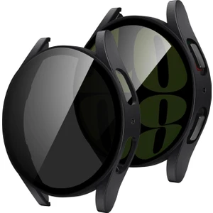 Samsung Galaxy Watch 6 44 mm Uyumlu Privacy Hayalet Ekran Korumalı Sert Rubber Kılıf FC675