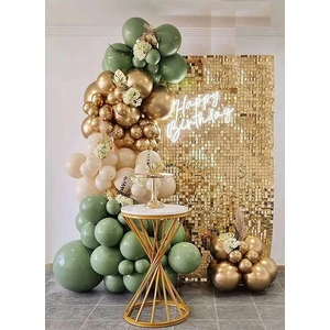 60 Parça Karışık Renk Balon Zincir Seti (30 Adet Küf Yeşili, 15 Adet Metalik Gold Ve 15 Adet Deniz Kumu)