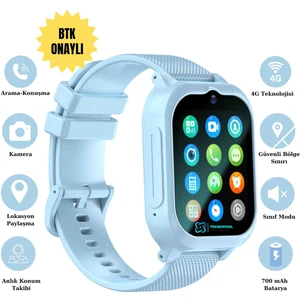 Tekno Pool Hx Kids 4g Max+ Btk Kayıtlı Sim Kartlı Akıllı Çocuk Saati