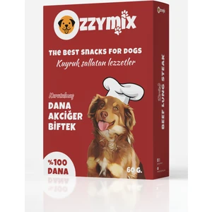 Kurutulmuş Dana Akciğer Biftek Köpek Ödül Maması 60 gr