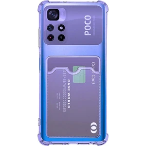 Poco X4 Pro 5G Kılıf Darbe Emici Köşe Korumalı Kartlıklı Cüzdanlı Silikon Kapak