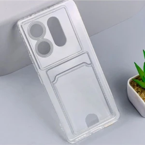 Infinix Zero 30 4G Kılıf Darbe Emici Köşe Korumalı Kartlıklı Cüzdanlı Silikon Kapak