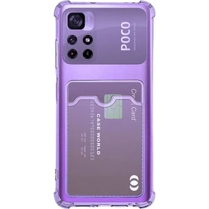 Poco X4 Pro 5G Kılıf Darbe Emici Köşe Korumalı Kartlıklı Cüzdanlı Silikon Kapak