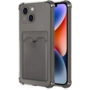 Apple iPhone 14 Kılıf Darbe Emici Köşe Korumalı Kartlıklı Cüzdanlı Silikon Kapak