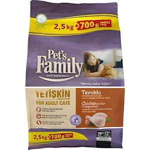 Pets Family Super Premium Tavuklu Yetişkin Kedi Maması 3200 G