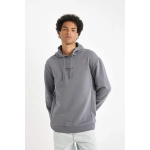 %100 Pamuk Relax Fit Kapüşonlu Baskılı Sweatshirt Y9652AZ24AU