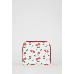 Kadın Kiraz Desenli Suni Deri Cüzdan