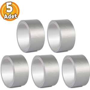 5 Adet Gri Tamir Bandı 48 mm x 10 Metre Çok Amaçlı Duct Tape Takviye Bantları