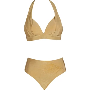 Kadın Yarım Dolgulu Hardal Bikini Takımı