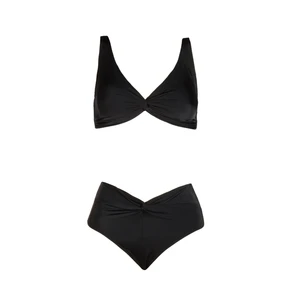 Kadın Yüksek Bel Siyah Bikini Takımı
