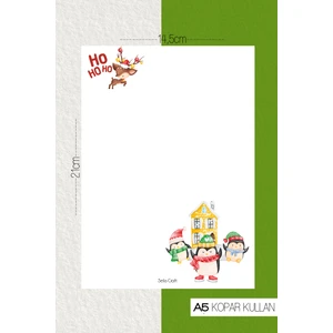 Selis Craft Yeni Yıl Düz Notepad 05 Günlük Planlayıcı, Defter, To Do List, Not Defteri, Ajanda