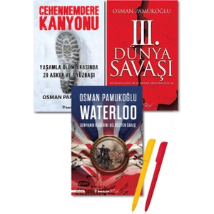 Osman Pamukoğlu 3 Kitap Set (Cehennemdere Kanyonu+3. Dünya Savaşı+Waterloo)+Alfa Kalem