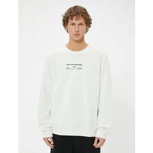 5WAM70094MK Koton Erkek Sweat Beyaz
