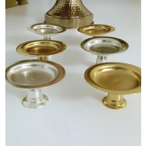 Elzem Tepsi Gold ve Gümüş Renk 6 Lı Makaronluk Lokumluk