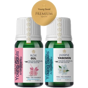 Young Souls Aromatherapy Rose & Jasmine Essential Oil Gül & Yasemin Uçucu Yağ 10ml+10ml