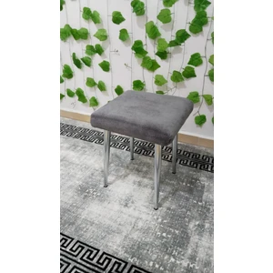 Özcan Mobilya Aksesuar Metal Ayak Teddy Kumaş Dekoratif Çok Amaçlı Peluş Puf Tabure Bench Koltuk Sandalye