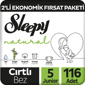 Natural 2'li Fırsat Paketi 5 Numara Junior Bebek Bezi 116 Adet
