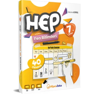 Hiper Zeka Yayınları 7. Sınıf Haftalık Hep Fen Bilimleri 40 Deneme