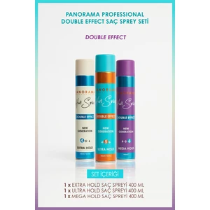 Panorama Professional Şekillendirme Seti / Saç Spreyi 3'lü Set 400MLX3 Extra Hacim - Dolgunluk- Mükemmel Sabitleme