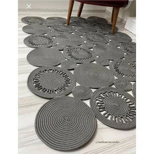 BDZ Deri Hasır Jüt Halı El Örgüsü Halı Kilim Yıkanabilir Çift Taraflı